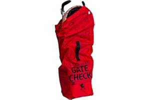J.L. Childress Disney Baby Gate Check Air Reisetasche für Kinderwagen mit Regenschirm, Rot