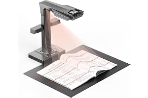 CZUR ET16 Plus bokskanner A3/A4-skanner Professionell OCR-dokumentskanner med 16 MP 250 DPI, automatisk plattning, bokskanner för personligt bibliotek, skola, Czur-skanner stöder Windows/macOS