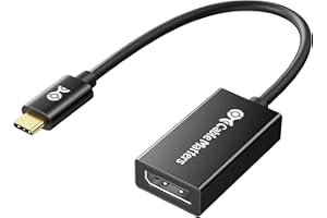 Cable Matters 8K USB C to DisplayPort Adapter (USB C to DP Adapter) Support 8K (7680x4320) DisplayPort 1.4 - Thunderbolt 3 Compatible for iPhone 15 Pro Max Plus, MacBook Pro, Dell XPS, Surface Book 2