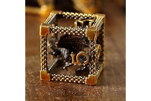 ELIFEL Zestaw kości D&D metal 7 sztuk D4 D6 D8 D10 D12 D20 D% Smok 3D Poliedic Kable Kości do Dungeons and Dragons Pathfinder Warhammer Gry planszowe RPG MTG Gry