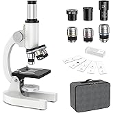 HUTACT 40-2000X Microscope for Science and Educational Exploration with Slide Kit and Storage Case