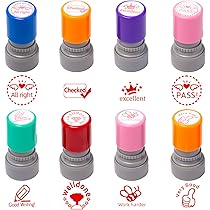 Set 5 Timbri Motivazionali Per Bambini - Per Insegnanti E Compiti A Casa - Foto 9