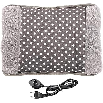 Electric Heating Bag, Heat Pouch/Heating Pad/Hot Water Bottle Bag for Pain Relief, Multicolor (TC-Grey Velvet)