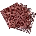 10pcs Interlocking Plastic Garden Tiles Non slip Path Floor Lawn Paving Patio Deck (Terracotta)