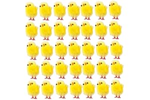 EAYOLY Pulcini di Pasqua, 60 Pezzi Pulcini Soffici di Pasqua Pulcini Gialli di Simulazione di Pasqua Addobbi pasquali, per la Festa di Pasqua, scatole di Pasqua e Decorazioni Artigianali