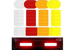 Lotbun 48 pcs Reflektorband, Warnung Reflektierende Aufkleber, Reflektorband, Reflektorband selbstklebend, Reflektorband Selbstklebend, Reflektoren Aufkleber Sticker