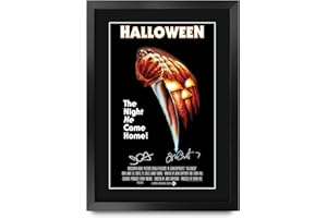 HWC Trading Halloween Geschenke Geduckter Poster Signiertes Autogramm Foto für Fans von Film Memorabilien - A3 Gerahmt