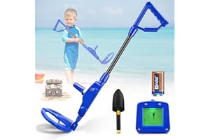 Kids Metal Detector, Potuem Lightweight Metal Detector Kids with LCD Display and Waterproof Search Coil, High Sensitivity Metal Detector for Kids and Beginners to Treasure Seeking