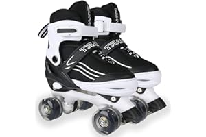 MGYZM Kids Roller Skates for Girls Boys Adjustable Roller Skates with Light Up Wheels, Fun Illuminating for Girls Boys, Suitable for Both Indoor and Outdoor Use
