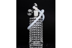 PINGZHI Glass Pipe Glass Oil Pipe Water Bong Oil Burner Pipes Thick Clear Pipe Small Bubbler Bong Mini Oil Dab Rigs For Smoking Bongs (Size: 1)