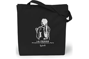 Loxato Tote Bag Noir - Sac Cabas en Toile Noir Femme- Tote Bag Coton 100% Grand 35 x 42 x 8 cm - Sac Fourre Tout Femme en Toile