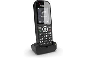 Snom M30 IP DECT Mobilteil Multizell kompatibel, Beleuchtete Tastatur.B. Halten oder Weiterleiten,22 Stunden Sprech/2 Wochen Standby-Zeit, 3 Jahre Herstellergarantie, Schwarz, 00004607