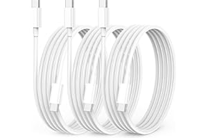 NAVFIEOA USB C to USB C Charger Cable 3Pack 60W, for Apple iphone 15 Charger Cable 1.8M, Fast Charging Type C Lead for iphone 15/Plus/Pro/Pro Max, for MacBook Pro 2021, for iPad Pro/iPad Air/iPad Mini(white)