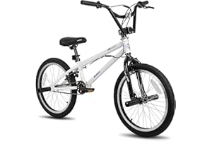 HH HILAND HILAND 20 Inch Kids BMX Bike, Freestyle BMX Bicycle for Boys Girls With 360 Degree Gyro & 4 Pegs, 20 Inch BMX Bike for Kids