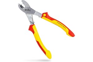 Wiha Kabelschneider Professional electric mit ein- und ausschaltbarer Öffnungsfeder I 180 mm, 7" I VDE- und GS-geprüft I Elektrikerzange (43664)