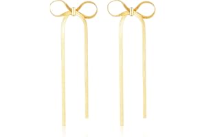 Rajputana Dangle Schleifen Ohrringe für Damen, Long Bow Earrings for Women Girls, Schleife Ribbon Earrings Tassel Earrings for Wedding Statement Trendy Jewelry