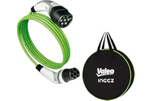 Valeo Ineez - 652105 - kabel do ładowania do pojazdów elektrycznych lub hybrydowych typu plug-in z torbą transportową - typ 2 na typ 2-22 kW - 5 metrów