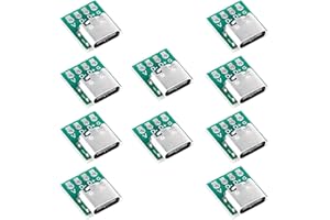 PENGLIN 10PCS USB Type C Connector Board DIY 3.1 Serial Basic Breakout Female Connector USB Type C Breakout Board with PCB Converter Board for Data Line Wire Cable Transfer