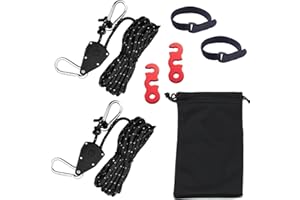 AIXIMA Cordes pour Tente Réfléchissante,4mm x 4m Paracorde Corde en Nylon avec Tendeur Paracorde, Cordes à Cliquet pour Camping Tente Bâche Randonnée Activités de en Extérieur (Noir)