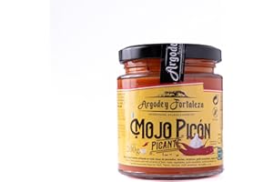 Argodey Fortaleza Mojo Picón Picante 200g - Autentica Salsa Canaria Perfecta y Versatil para Untar con Pan, Tostadas, Arepas, Papas. Sin Conservantes ni Aditivos Artificiales