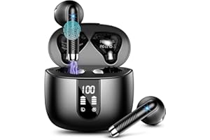 Bluetooth Kopfhörer, In Ear Kopfhörer Kabellos Bluetooth 5.4 Kabellose Kopfhörer mit 4 Mic, Neue ENC Noise Cancelling Wireless Earbuds 48H Tiefer Bass, IP7 Wasserdicht Ohrhörer LED-Anzeige USB-C