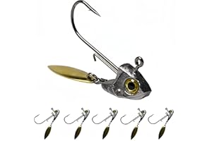 ‎DAYUYUE DAYUYUE 6 Stück 10g 5 Stück 13g jigköpfe Spinmad Jigkopf für Gummifische JigKopf-Spinner Schwenklöffelköder Weichköder kann installiert Werden Süßwasser-Meerwasser