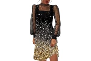 WVONIF Femmes Col V Robe à Manches Longues Tunique Élégant Soirée Fête Cocktail Shirt Robes Casual Retro Respirant Mini Robe Manches en Dentelle Bohème Fleurie MiniRobe Fleurie Imprimé Swing Robe