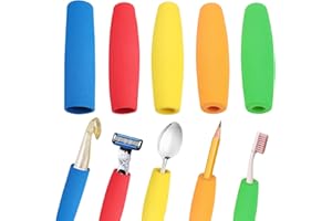 NOTOKE 5 Stück EVA Schaumstoff Griffschläuche, 5 Farben Anti-Rutsch – Weiche Griffhilfe für Stifte, Besteck & Werkzeuge – Waschbare EVA-Schaum Rohre Universal Griffschutz