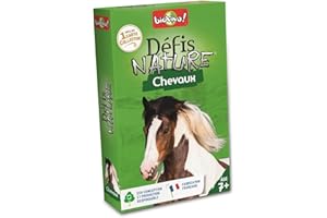 Bioviva - Défis Nature - Chevaux - Pariez sur les points forts de ces animaux pour gagner la bataille - Jeu de Cartes - 2 à 6 Joueurs - 7 ans - Fabriqué en France - 282611