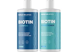 MAPLE HOLISTICS Rosemary & Biotin Shampoo and Conditioner Set - Paraben and Sulphate Free for Thinning Hair and Dry Scalp - Nourishing and Volumising With Essential Oils - 236mL