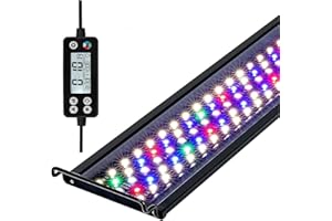 ‎NIKEEYEN Aquarium LED Beleuchtung, 42W Dimmbare Aquarienbeleuchtung mit Timer für 120cm 2815 lumen Aquarium Fisch Tank Fisch Pflanze mit Verstellbarer Halterung