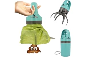 DOGOPAL 360 Hundekotgreifer mit Kotbeutelspender - Moderne Hundekotschaufel mit Hundekotbeutelspender - Pooper Scooper - Einfaches Aufsammeln von Hundekot für kleine, mittlere & große Hunde