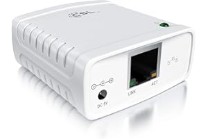 ‎CSL-COMPUTER CSL - LAN Printserver Druckerserver - Fast Ethernet - USB2.0 High Speed - LRP Print Server für Windows – Netzwerk USB zu RJ45 - DHCP fähig, TCP/IP – inkl. Netzteil und Ethernetkabel – Neues Modell