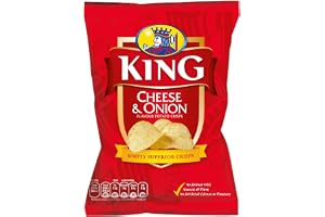 King Crisps - chips för ost och lök från Irland 25 x 25 g/totalt: 600 g