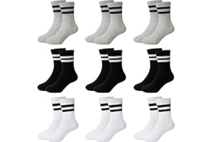 Jeayita 9 Paar Socken Jungen Kinder Socken Sportsocken Kinder Schulkind Socken Tennissocken Kindersocken