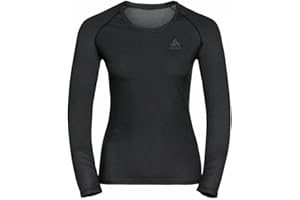 Odlo Unterhemd Damen Langarm Active F-Dry Light I Funktionsshirt I Funktionsunterwäsche Langarm Sportunterhemd I Damen