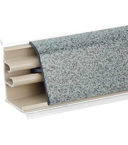 DQ-PP hoekprofiel eindstuk links – Antraciet – 38 x 25 mm – PVC – keukenstrip voor het werkblad, afdekprofiel voor in de keuken, wandafsluitprofiel, tafelbladprofiel