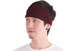 CHARM Fascia Per Capelli Cotone Bandana Unisex - Fascia Per Chemio Ampia Morbida Giapponese Boho