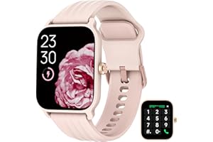 IOWODO Smartwatch, 1,85" Damski inteligentny zegarek z połączeniami Bluetooth, powiadomienia Whatsapp, wiadomości SMS, SpO2 Pulsometr uśpienia, krokomierz kalorii, 100 trybów sportowych dla iOS