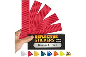 SOLNIT DIN67520 ECE104 - Nastro riflettente riflettente di sicurezza, impermeabile, riflettente, per auto, moto, casco da bicicletta, realizzato con grado 3 m, 5 pezzi, 30 mm x 152 mm