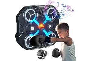 VIPOMKOWA Music Boxing Machine,Smart Bluetooth Music Boxing,Musical Boxing For Kids,Led Screen And Adjustable Lights,3 Different Speed Adjustments,Suitable For Children,Adults,Exercise Reflexes,Relieve Stress
