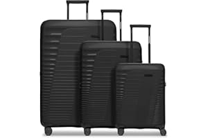 Farmhood Eco Edition nachhaltiges Hartschalen Koffer-Set 3-teilig | Trolleys mit Dehnfalte erweiterbar um 6 cm| Robustes und leichtes Material, 4 Doppelrollen & TSA-Schloss | Damen & Herren