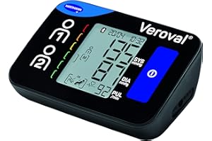 Veroval Compact + Braccio Misuratore di Pressione Arteriosa da Braccio, Fibrillazione Atriale, Battito Cardiaco Irregolare, Sistema Automatico di Tripla Misurazione, Bluetooth