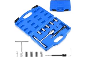 GEARLEADER 7pcs Professional Diesel Injector Seat Cutter Set Kit Car Diesel Fuel Injector Fuel Injector Cleaning Tool Diesel Fuel Injector Knife Kit
