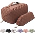 KTMOUW Kosmetiktasche Set 3-teilig - Transparent & Wasserfest, Große Schminktasche Für Reisen