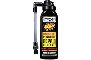 Muc-Off B.A.M! Reifendichtmittel Reifenreparaturset Inflate & Repair 125 ml - Spray - Sofortige Reparatur und Aufpumpen von Reifen - Geeignet für Straßen-, CX/Kies- und MTB-Reifen