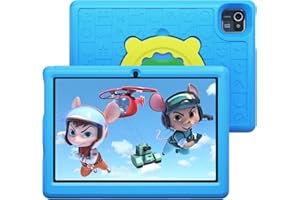 Wqplo Tablet for Kids Android 12 Kids Tablet with 32 GB ROM, Dual Camera, Bluetooth, 5000mAh Battery (Bleu)