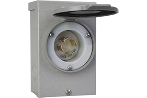Reliance Controls Generators Up to 7,500 Running Watts PB30 30-Amp NEMA 3R Power Inlet Box, Gray