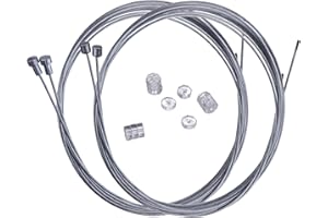 Hotop Road Bike Brake Cable Bicycle Gear Cable Wire and Caps Set (Road Bike Brake Cable Style A)