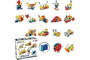 AptoFun STEM Bauklötze mit Motor, 180-teiliges Lernspielzeug für Kinder ab 3 Jahren – Wissenschaft, Technik, Ingenieurwesen & Mathematik, Kreatives Bauset für Jungen & Mädchen